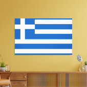 Vlag van de Griekse vlag Canvas Afdruk (Insitu (Woonkamer))