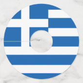 Vlag van de Griekse vlag Wijnglaslabel (Voorkant)