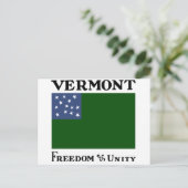 Vlag van de Groene Berg Boys bij de Vermont-republ Briefkaart (Staand voorkant)