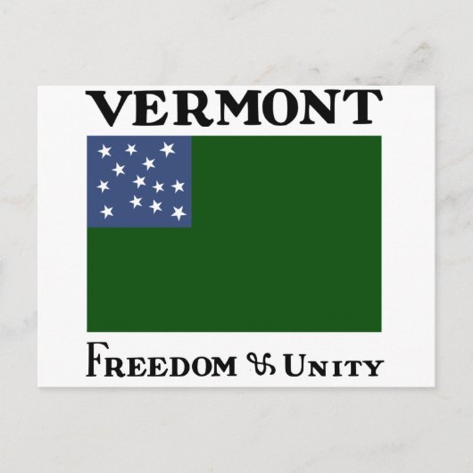 Vlag van de Groene Berg Boys bij de Vermont-republ Briefkaart (Voorkant)