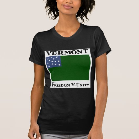 Vlag van de Groene Berg Boys bij de Vermont-republ T-shirt (Voorkant)