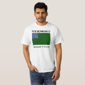 Vlag van de Groene Berg Boys bij de Vermont-republ T-shirt (Voorkant volledig)