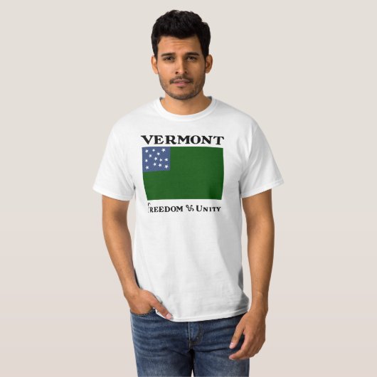 Vlag van de Groene Berg Boys bij de Vermont-republ T-shirt (Voorkant volledig)