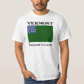 Vlag van de Groene Berg Boys bij de Vermont-republ T-shirt (Voorkant)