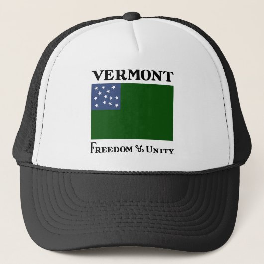 Vlag van de Groene Berg Boys bij de Vermont-republ Trucker Pet (Voorkant)
