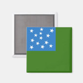 Vlag van de groene bergboeien magneet (Voorkant / Achterkant)