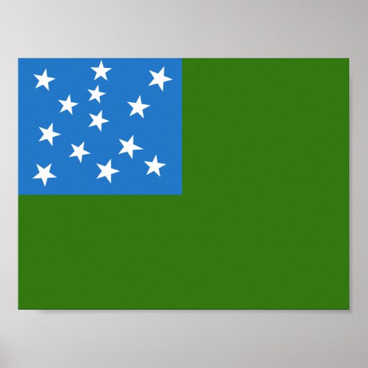 Vlag van de groene bergboeien poster (Voorkant)