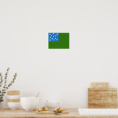 Vlag van de groene bergboeien poster (Keuken)