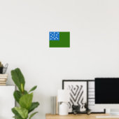 Vlag van de groene bergboeien poster (Thuiskantoor)