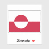 Vlag van de Groenlandse Inuit of Groenlanders Sticker (Vel)