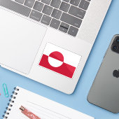 Vlag van de Groenlandse Inuit of Groenlanders Sticker (Laptop met iPhone)