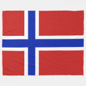 Vlag van de grote Noordse schaal van Noorwegen Fleece Deken (Voorkant (Horizontaal))