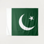 Vlag van de grote Pakistaanse vlag Wandkleed (Voorkant (horizontaal))