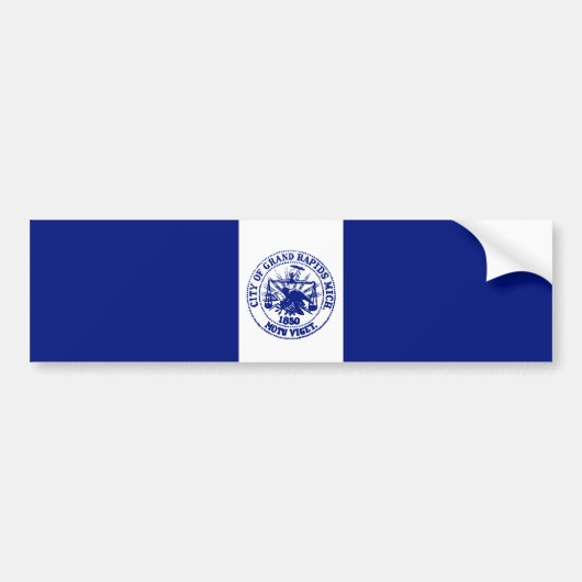 Vlag van de grote Rapids (Michigan City) Bumpersticker (Voorkant)
