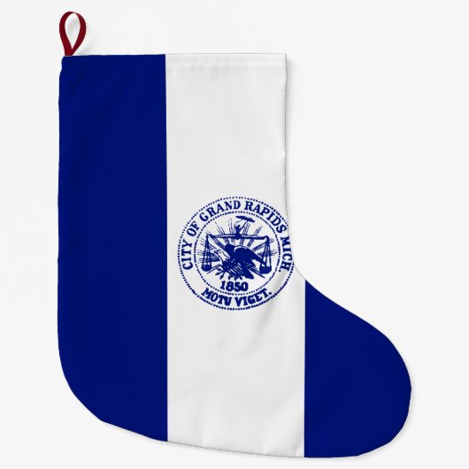 Vlag van de grote Rapids (Michigan City) Grote Kerstsok (Voorkant)