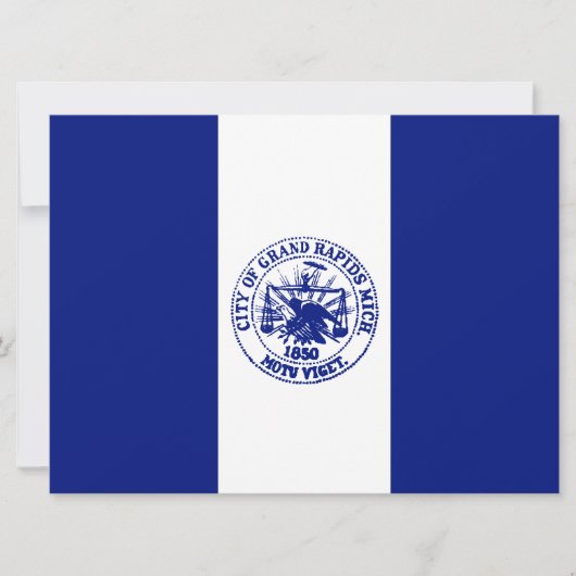 Vlag van de grote Rapids (Michigan City) Kaart (Voorkant)