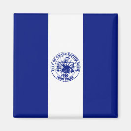 Vlag van de grote Rapids (Michigan City) Magneet