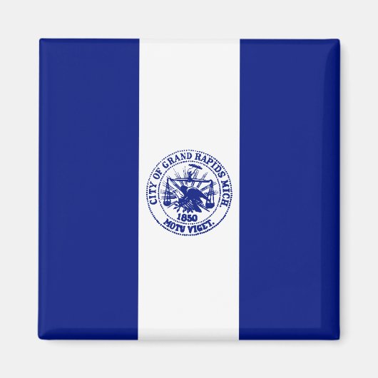 Vlag van de grote Rapids (Michigan City) Magneet (Voorkant)