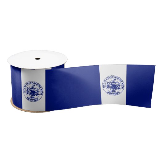 Vlag van de grote Rapids (Michigan City) Satijnen Lint (Spoel)