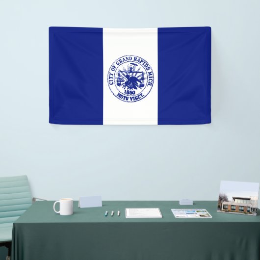 Vlag van de grote Rapids (Michigan City) Spandoek (Beurs)