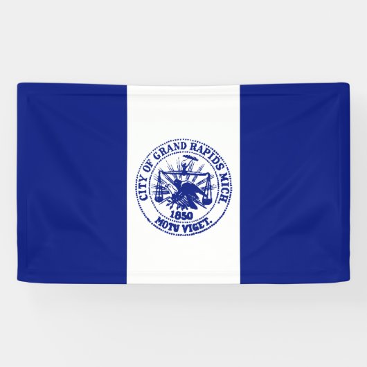 Vlag van de grote Rapids (Michigan City) Spandoek (Horizontaal)