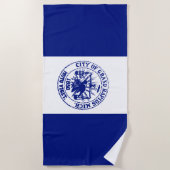 Vlag van de grote Rapids (Michigan City) Strandlaken (Voorkant)