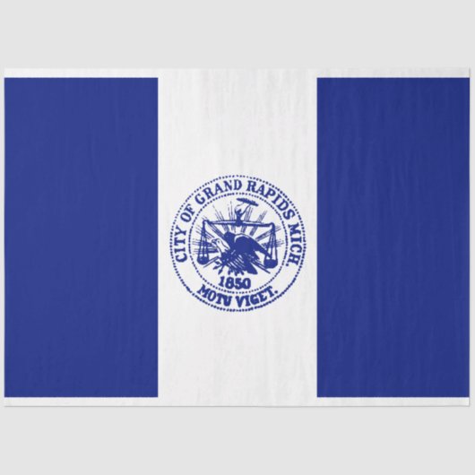 Vlag van de grote Rapids (Michigan City) Tissuepapier (Voorkant)