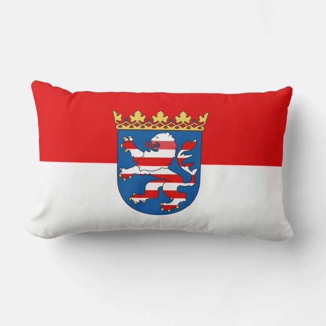 Vlag van de Hesse Lumbar Pillow Kussen (Voorkant)