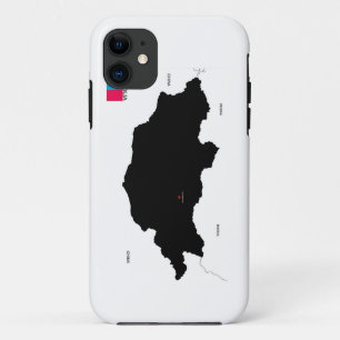 vlag van de het land de politieke kaart van iPhone 11 hoesje