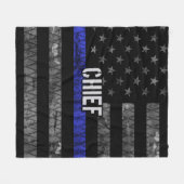 Vlag van de hoofdpolitie in nood fleece deken (Voorkant (Horizontaal))