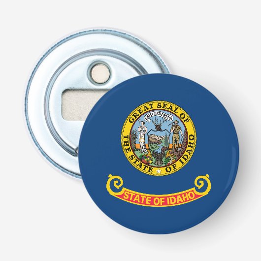 Vlag van de Idaho-staat Button Flesopener (Voorkant)