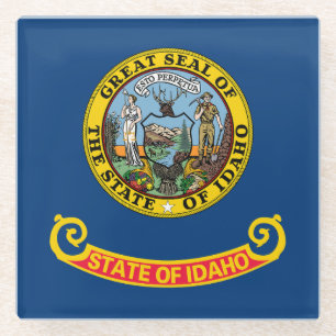 Vlag van de Idaho-staat Glazen Onderzetter