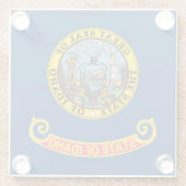 Vlag van de Idaho-staat Glazen Onderzetter (Achterkant)