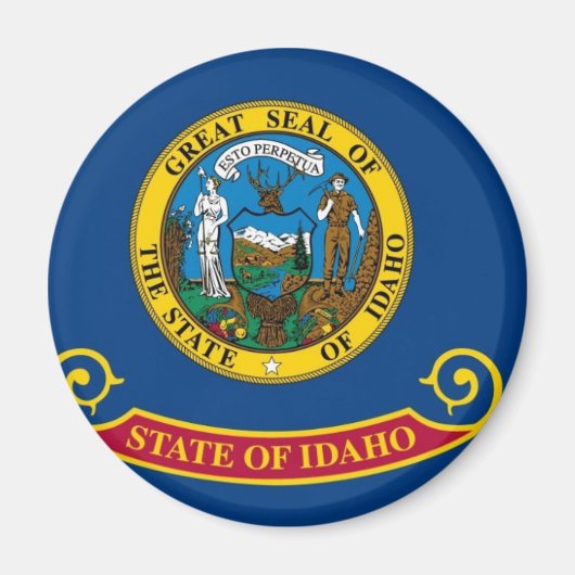 Vlag van de Idaho-staat Magneet (Voorkant)