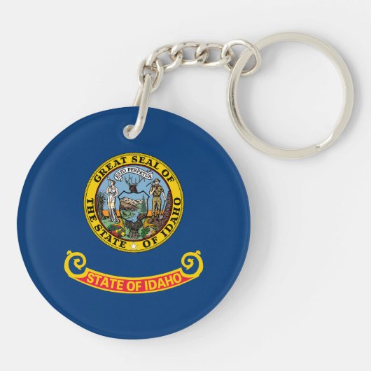 Vlag van de Idaho-staat Sleutelhanger (Achterkant)