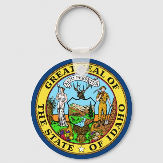 Vlag van de Idaho-staat Sleutelhanger (Voorkant)