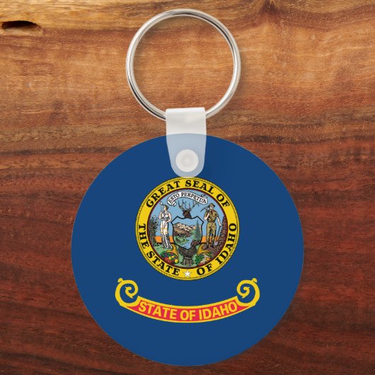 Vlag van de Idaho-staat Sleutelhanger (Achterkant)