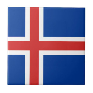 Vlag van de IJslandse keramische tegel Tegeltje