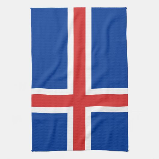 Vlag van de IJslandse keukenhanddoek (Verticaal)