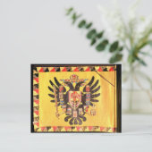 vlag van de Imperial Habsburg-dynastie, c.1700 Briefkaart (Staand voorkant)