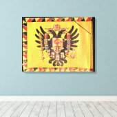 vlag van de Imperial Habsburg-dynastie, c.1700 Canvas Afdruk (Insitu (Houten vloer))