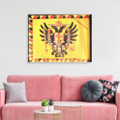 vlag van de Imperial Habsburg-dynastie, c.1700 Canvas Afdruk (Insitu (Woonkamer))