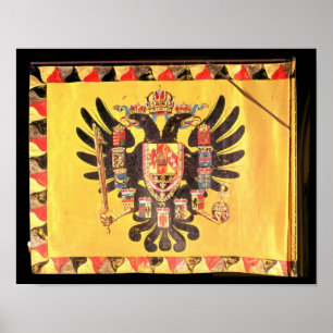 vlag van de Imperial Habsburg-dynastie, c.1700 Poster