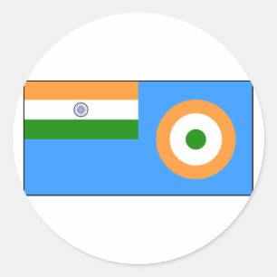 Vlag van de Indiase luchtmacht Ronde Sticker