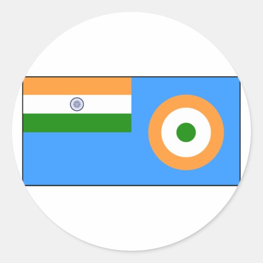 Vlag van de Indiase luchtmacht Ronde Sticker (Voorkant)