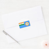 Vlag van de Indiase luchtmacht Ronde Sticker (Envelop)