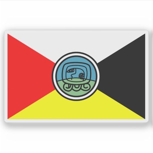 Vlag van de inheemse Guatemalanen, Midden-Amerika Sticker (Voorkant)