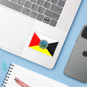 Vlag van de inheemse Guatemalanen, Midden-Amerika Sticker (Laptop met iPhone)
