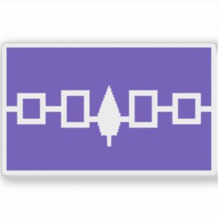 Vlag van de Iroquois Confederatie (Haudenosaunee) Sticker
