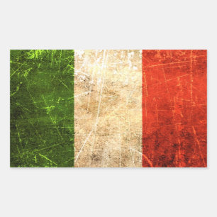 vlag van de Italiaanse deelstaat Scratched and Wo Rechthoekige Sticker